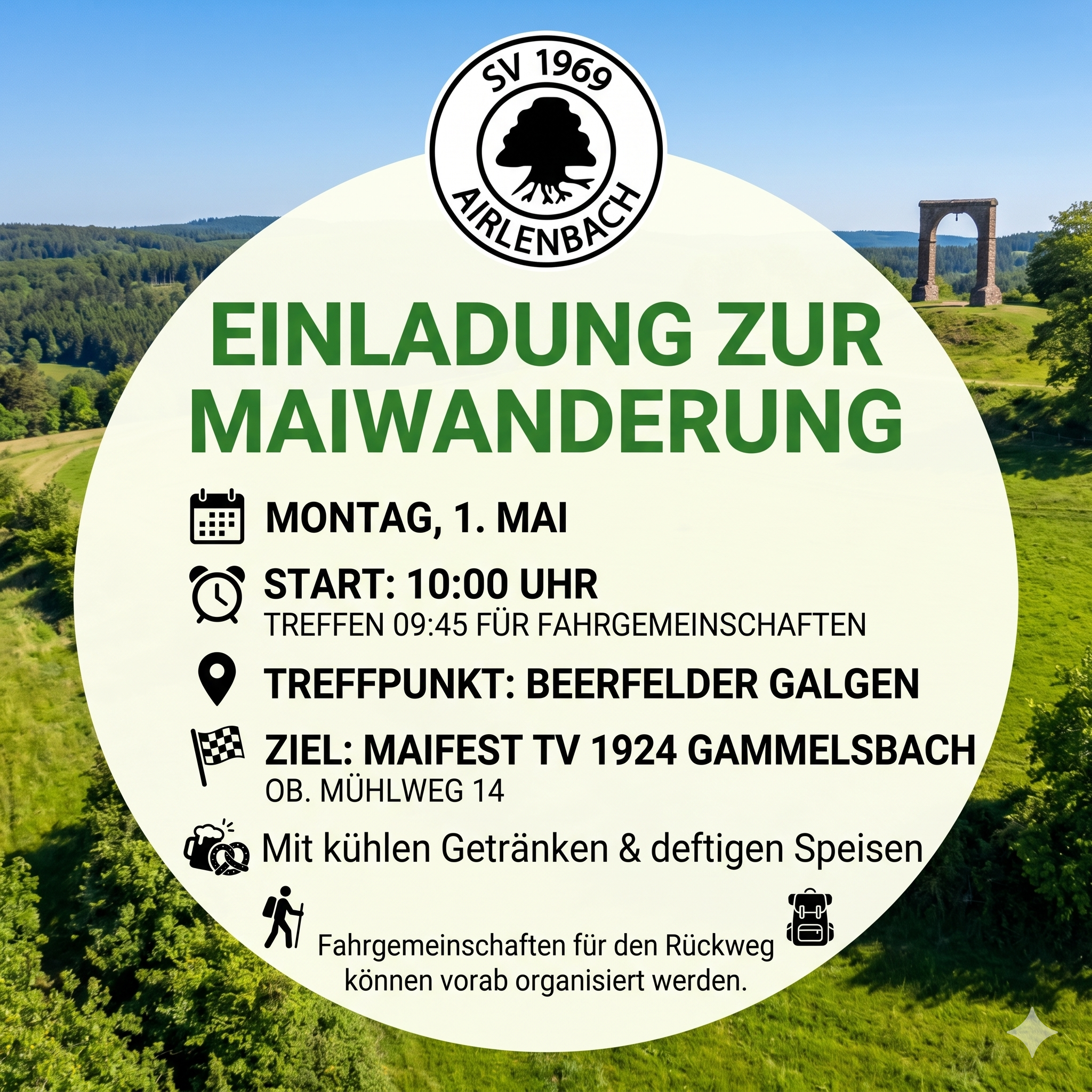 🌳🥾 Einladung zur traditionellen Maiwanderung! 🥾🌳