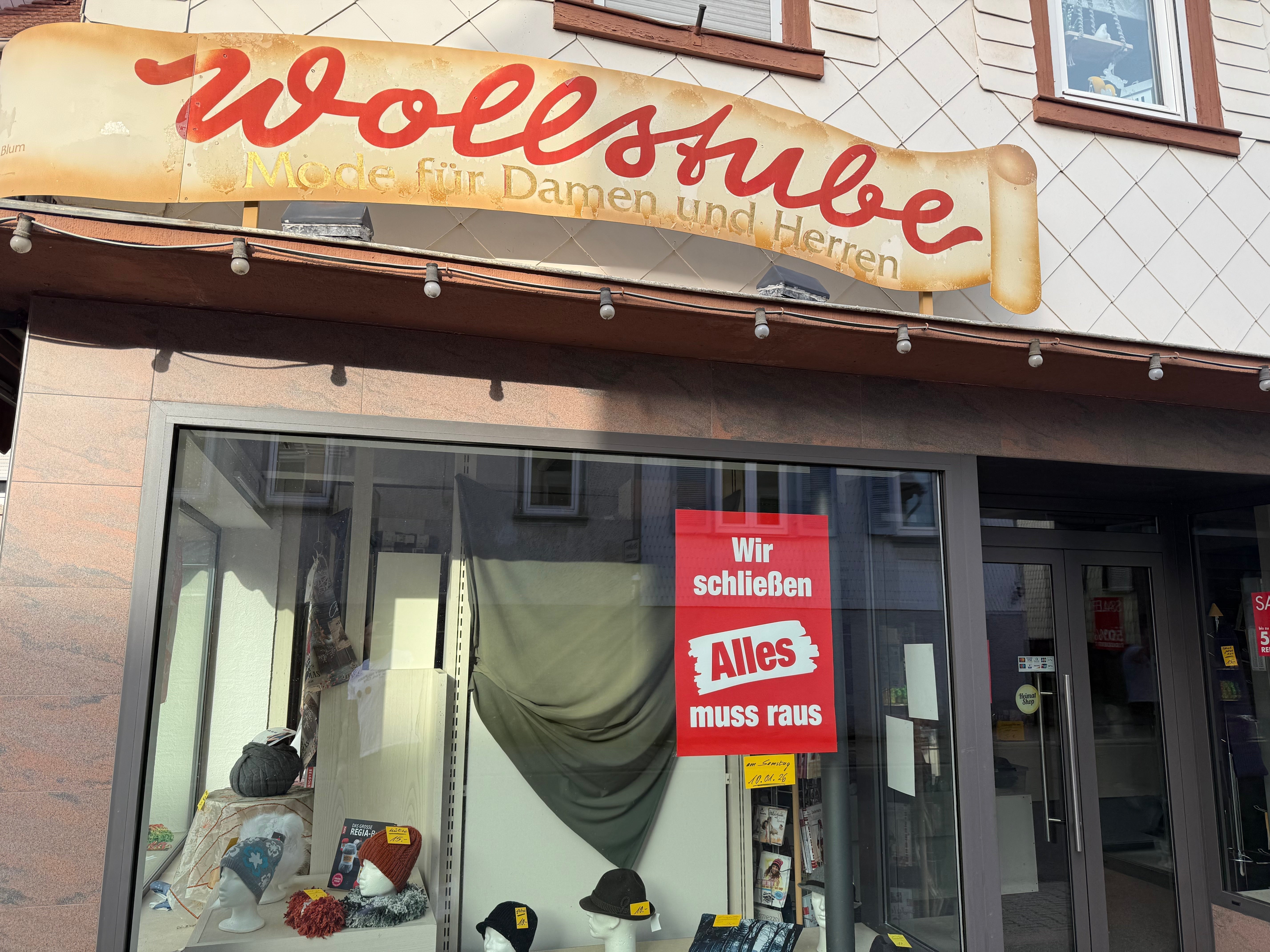 Leerstand im Zentrum: Wollstube in Beerfelden geschlossen